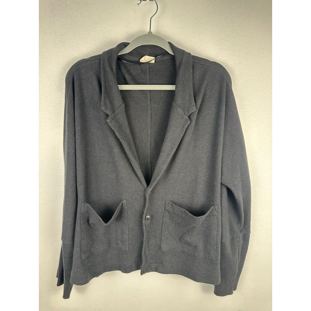 Pact Organic Cotton Airplane Relaxed Blazer black Medium